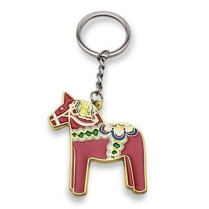 Dala Horse Sweden Keychain Key Rings Travel Souvenir Trojan Dalecarlian‎ Country